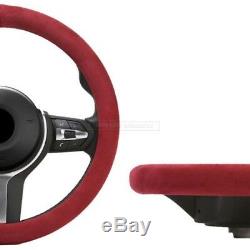 Alcantara Car Steering Wheel Cover Free Size 100% Italy Original Fabric SoftGrip
