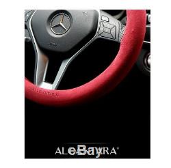 Alcantara Car Steering Wheel Cover Free Size 100% Italy Original Fabric SoftGrip