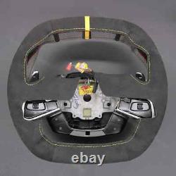 Alcantara Car Steering Wheel Cover Wraps for Chevrolet Corvette C8 Stingray Z06