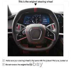 Alcantara Car Steering Wheel Cover Wraps for Chevrolet Corvette C8 Stingray Z06
