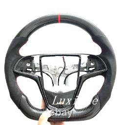 Alcantara Carbon Fiber Steering Wheel+Cover For Cadillac CT5 XT4 XT5 XT6 CTS XTS