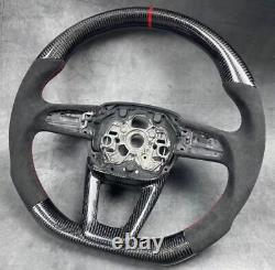 Alcantara+Carbon Fiber Steering wheel Frame+Cover for Audi A5 Q5 A3 Q3 A4 RS4 Q7