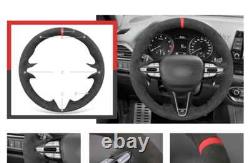 Alcantara Steering Wheel Cover Braid for Hyundai Veloster N 2019-2020 / i30 N