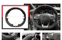 Alcantara Steering Wheel Cover Wraps for Mercedes Benz AMG GT C190 R190 A45 W176