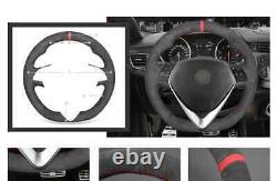Alcantara Steering Wheel Cover for Alfa Romeo Giulietta / MiTo 2016-2018 2019