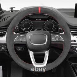 Alcantara Steering Wheel Cover for Audi A4 B9 Avant Allroad Q3 Q5 SQ5 Q7 SQ7 Q8