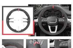 Alcantara Steering Wheel Cover for Audi A4 B9 Avant Allroad Q3 Q5 SQ5 Q7 SQ7 Q8