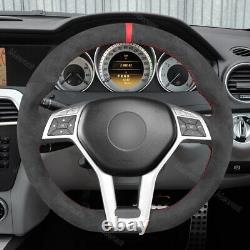 Alcantara Steering Wheel Cover for Mercedes Benz A-Class W176 A45 AMG W204 C117
