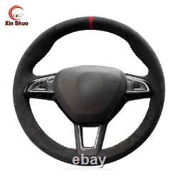 Alcantara Steering Wheel Cover for Skoda Citigo Roomster Fabia Octavia Superb