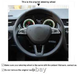 Alcantara Steering Wheel Cover for Skoda Citigo Roomster Fabia Octavia Superb