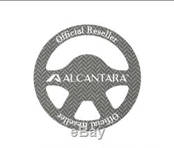 Alcantara Suede Steering Wheel Cover D Cut Shape Benz Audi Volkswagen Deep Grey