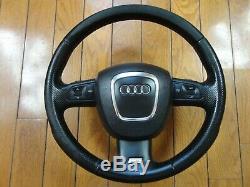 Audi A4 S4 B7 Black/Gray/Red Stitch Sport Steering Wheel S-Line Paddle Shift
