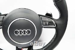 Audi S Line Flat Bottom Steering Wheel with Airbag A6 A7 A8 S6 S7 S8 RS6 1140