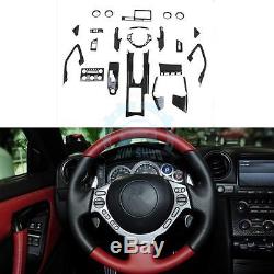 Auto Steering Wheel Cover Interior Trims Upgrade For Nissan GTR R35 Carbon Fiber