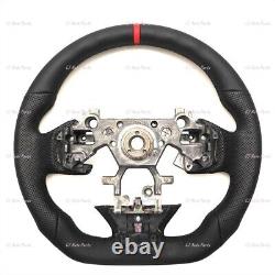BLACK FULL LEATHER Steering Wheel FOR INFINITI q50 RED ACCENT 2014-2017
