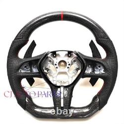 BLACK HONEYCOMB CARBON FIBER Steering Wheel FOR INFINITI q50q60 BLACK LEATHER