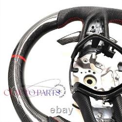 BLACK HONEYCOMB CARBON FIBER Steering Wheel FOR INFINITI q50q60 BLACK LEATHER
