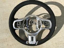 BLACK v2 Stitching Lancer EVO X EVO 10 Steering Wheel Wrap Suede