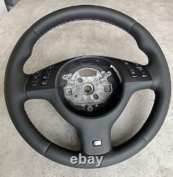 BMW E39 E46 M Sport Steering Wheel Wrapped Nappa Leather &Trim