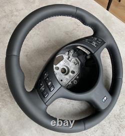 BMW E39 E46 M Sport Steering Wheel Wrapped Nappa Leather &Trim