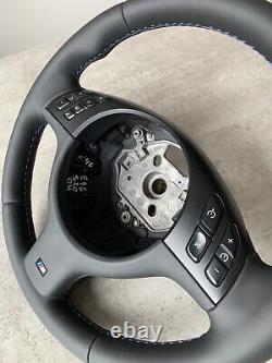 BMW E39 E46 M Sport Steering Wheel Wrapped Nappa Leather &Trim