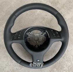 BMW E39 E46 M Sport Steering Wheel Wrapped Nappa Leather &Trim