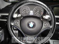 BMW E90 E91 E92 E93 M3 E87 E88 LEATHER CARBON FIBER STEERING WHEEL COVER
