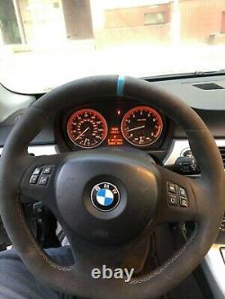 BMW OEM E90 E92 E93 M3 E82 M Performance Steering Wheel Alcantara Blue Stripe
