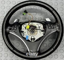 BMW Steering Wheel PADDLE HEATED E90 E92 135i 335i 06 07 08 09 10 11 12 13 OEM