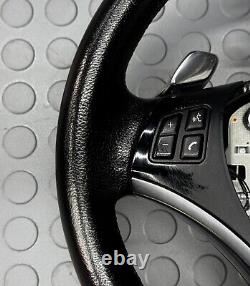 BMW Steering Wheel PADDLE HEATED E90 E92 135i 335i 06 07 08 09 10 11 12 13 OEM