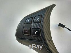 BMW X6 E71 GLOSSY CARBON STEERING WHEEL CONTROL BUTTONS PANEL TRIM COVER shift