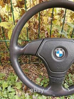 BMW e36 e31 e32 e34 e39 e38 OEM Leather Sport Steering Wheel + Clock Spring