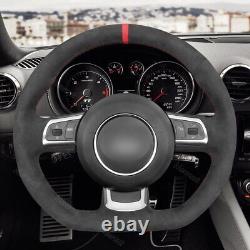 Black Alcantara Car Steering Wheel Cover For Audi A3 TT 8J Coupe R8 42 S3 TTS