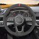 Black Alcantara Car Steering Wheel Cover for Audi A1 8X A3 8V 8Y Sportback A4 RS