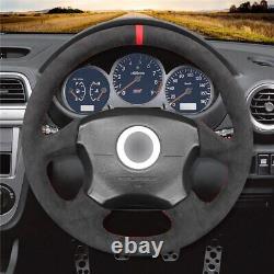 Black Alcantara Car Steering Wheel Cover for Subaru Impreza WRX STI 1999-2004