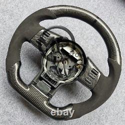 Black Alcantara Carbon Fiber Steering Wheel Fit For Nissan 350Z FX35 2003-2009