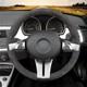 Black Alcantara Dark Gray Steering Wheel Cover Holster for BMW Z4 E85 Roadster