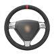 Black Alcantara Steering Wheel Cover For Porsche 911 997 Boxster 987 Cayman
