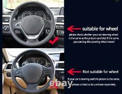 Black Alcantara Steering Wheel Cover for BMW F20 F21 F22 F23 F30 F31 F34 F32 F33