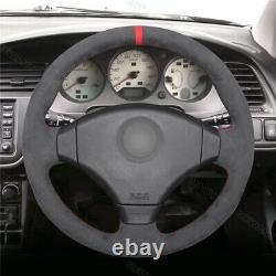 Black Alcantara Steering Wheel Cover for Honda Integra Type R DC2 Civic Type R