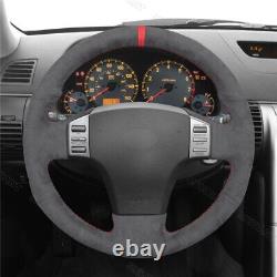 Black Alcantara Steering Wheel Cover for Infiniti G35 2003-06 Nissan Skyline V35