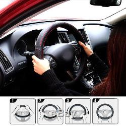 Black Auto Car Steering Wheel Cover Leather for Infiniti Q50 Q50L Q70 QX50/70/80