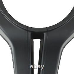 Black Car Steering Wheel Cover Trim Carbon Fiber Smooth Surface Replace For F20