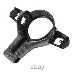 Black Car Steering Wheel Cover Trim Carbon Fiber Smooth Surface Replace For F20