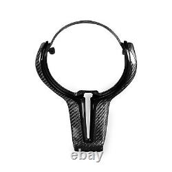 Black Carbon Fiber Steering Wheel Cover For BMW M2 M3 M4 M5 M6 X5M X6M 2011-2018