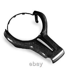 Black Carbon Fiber Steering Wheel Cover For BMW M2 M3 M4 M5 M6 X5M X6M 2011-2018
