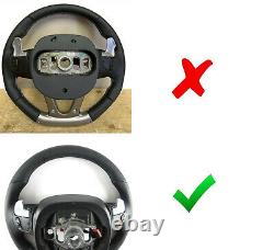 Black Carbon Fiber Steering Wheel Paddle Shifter Extension For Dodge Challenger
