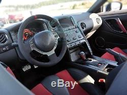 Blue Carbon Fiber Steering Wheel Cover Trim For Nissan GTR R35