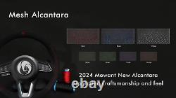 Blue Mesh Alcanatra Leather Steering Wheel Cover for Dodge RAM 1500 2019-2023