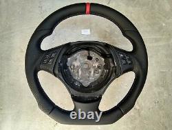 Bmw 3 E90 E91 X1 E84 Nappa/perf Leather Ergonomic Inlays Steering Wheel Thick